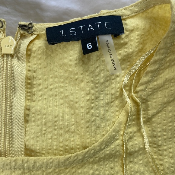 1 State Women's Yellow Dress - Picture 3 of 8